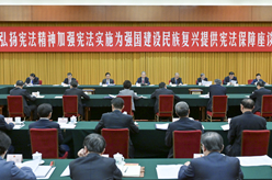 趙樂際出席“弘揚憲法精神，加強憲法實施，為強國建設(shè)、民族復(fù)興提供憲法保障”座談會并講話