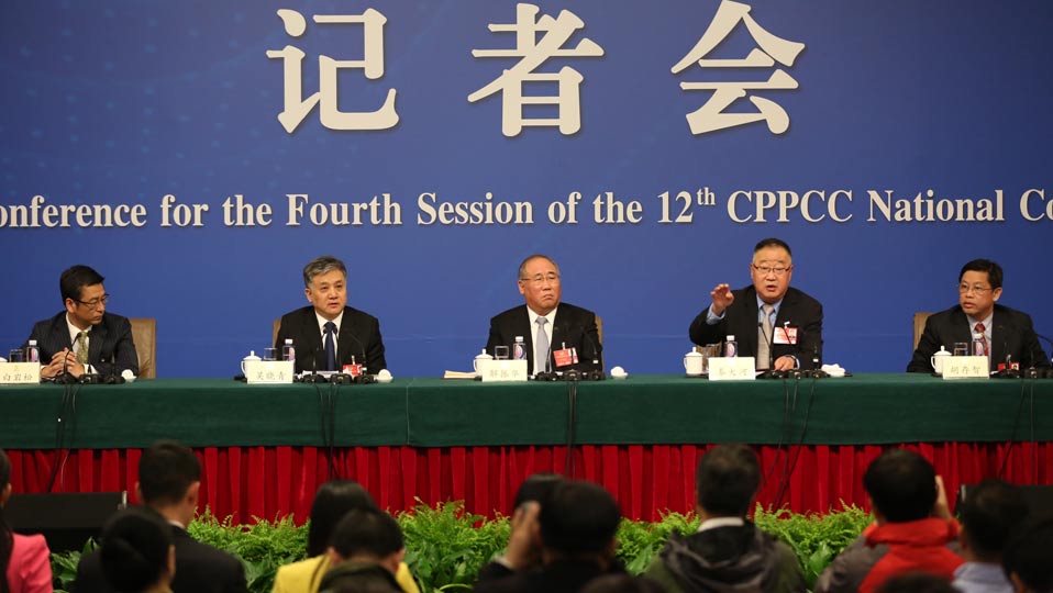 解振華、秦大河、吳曉青、胡存智、白巖松答記者問